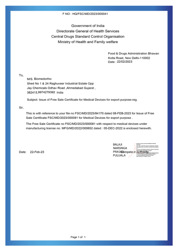 FSC Annexure Certificate